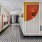 Colorful hallway inside Raleigh apartment