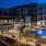 Aerial view of swimming pool and grilling area