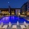 Resident swimming pool at night